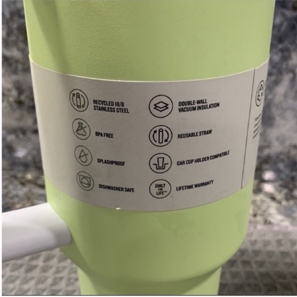 NWT Stanley Stainless Steel 40 Ounce Citron Adventure Tumbler - Picture 3 of 3